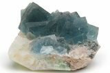 Cubic, Blue-Green Fluorite Crystal Cluster with Phantoms - China #217454-2